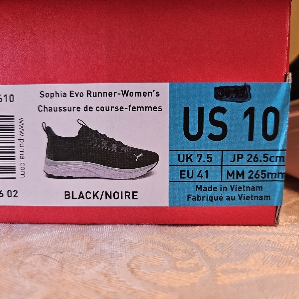 Puma Women's Softride Sophia EVO Black with Mint Athletic Sneakers, Size 10, NWT - Picture 9 of 9